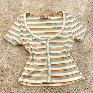 Striped summer crop top